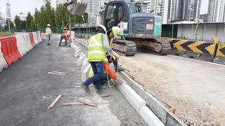 Road kerb installation [upl. by Haroun]