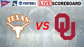 Texas Longhorns VS Oklahoma Sooners  NCAA Football Live Scoreboard [upl. by Asirac129]