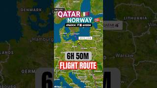 QATAR TO NORWAY FLIGHT ROUTE  QATAR AIRWAYS shorts [upl. by Ahsiak216]