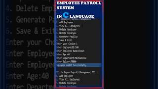 Employee Payroll System in C [upl. by Ahsasal]