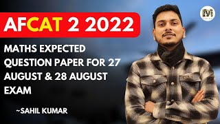 AFCAT Maths Expected Question paper by Sahil Kumar  Defence Mania [upl. by Shuping]