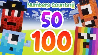 Numbers Counting 50100  Number Song 50 to 100  Minecraft Numberblocks Counting Song [upl. by Sulrac433]