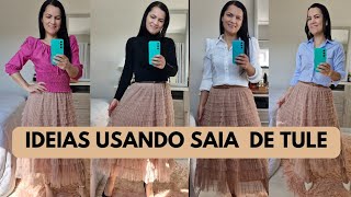 Achei na Shopee  Uma Saia de Tule e varias ideias de looks [upl. by Trebeh]