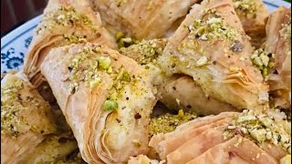 Warbat Bil Ashta  Shaabiyat Cream Stuffed Filo [upl. by Lyrahc]