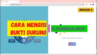 CARA MENGISI BUKTI DUKUNG SKP DI EKINERJA BKN TERBARU [upl. by Eixirt666]