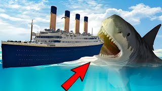 GTA 5 Megalodon Attack Titanic Movie Titanic Sinking and Underwater Scene GTA V Movie [upl. by Anaiq]