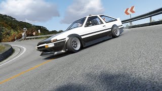 Toyota AE86 Panda Trueno Touge Drift  Tsubaki Line  Asseto Corsa [upl. by Aihsikal]