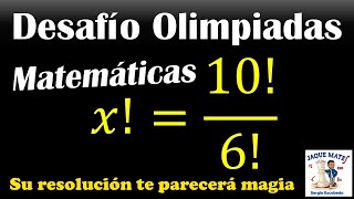 Ecuación Factorial Olimpiadas Matemáticas [upl. by Fondea]