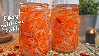 EASY PICKLED DAIKON AND CARROTS [upl. by Clarinda]