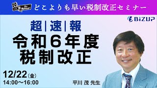 超速報！令和６年度税制改正【どこよりも早い税制改正を解説】ビズアップ総研 [upl. by Anissej]