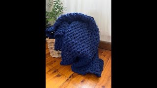 Crochet a chunky chenille blanket [upl. by Gaw72]