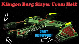 Klingon Borg Hunter From Hell VS 2 Fed Fleet amp 2 Scimitars  Star Trek Ship Battles [upl. by Olrac178]