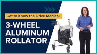 Drive Medical  3Wheel Aluminum Rollator [upl. by Oidivo]