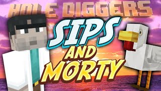 Minecraft  Sips and Morty  Hole Diggers 24 [upl. by Beata]