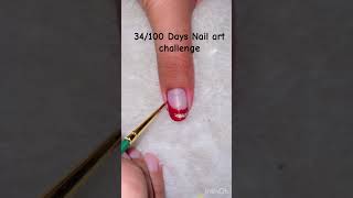 Easy nail art ideas  easy festive nail art  100 Days Nail art challenge cutenailart nailart art [upl. by Mallina]