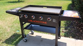 Blackstone 4 Burner 36quot Griddle Cooking Station with Side Shelves [upl. by Anitsrik]