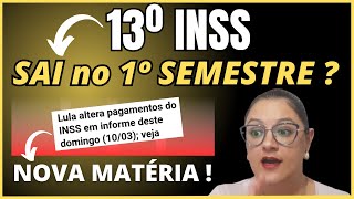 🔴 13º INSS ANTECIPADO  SAI NO 1º SEMESTRE   ANIELI EXPLICA MATÉRIA DA INTERNET [upl. by Egamlat]