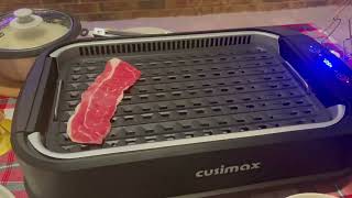 Indoor Grill Electric Grill CUSIMAX Smokeless Grill Portable Korean BBQ Grill Review [upl. by Selma]