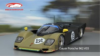 ckmodelcarsvideo Dauer Porsche 962 35 3rd Test 24h LeMans 1994 Stuck Baldi Boutsen 118 Werk83 [upl. by Neilson]