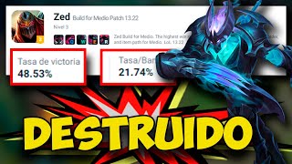 Zed Modo Destroyer  ¿A QUIEN LE IMPORTAN LOS NERFS 🤪 Como Jugar Zed Mid [upl. by Hummel]