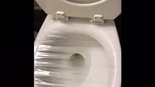 HOW TO UNCLOG A TOILET WITH JUST USING PACKING TAPE [upl. by Hsakaa]