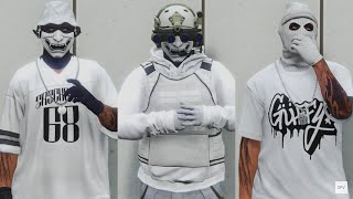 GTA V  5 Easy Tryhard Outfits Tutorial 64 White Outfits 2022 [upl. by Yahiya]