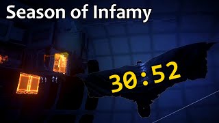 Batman Arkham Knight Speedrun Season of Infamy in 3052 [upl. by Drawdesemaj]