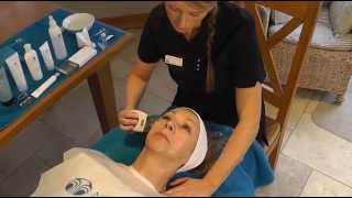 Giving an effective anti ageing facial with my hand held galvanic spa [upl. by Emlen184]