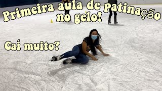 APRENDENDO A PATINAR NO GELO  MINHA PRIMEIRA AULA ARENA ICE BRASIL 1 [upl. by Ruth82]