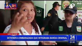 Los Olivos detienen a embarazada que integraba banda criminal [upl. by Virgilia]