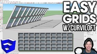 EASY GRIDS in SKETCHUP with Curviloft and Multiple Offset [upl. by Axela]