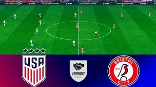 FC 24  USWNT vs BRISTOL CITY  May 22 2024  Friendly Match  PS5 Simulation [upl. by Caesar]