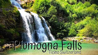 Piumogna Waterfalls  Ticino Switzerland Travel Destination Paradise [upl. by Oicnanev]