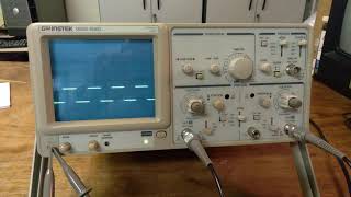 OSCILOSCÓPIO ANALÓGICO GWINSTEK MODELO GOS620 DE 20MHZ [upl. by Nissie902]