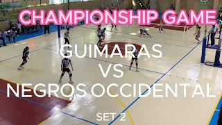 CHAMPIONSHIP SET 2 GUIMARAS VS NEGROS OCCIDENTAL VOLLEYBALL ELEMENTARY GIRLS WESTERN VISAYAS [upl. by Chance53]