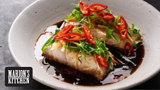 Steamed Soy amp Ginger Fish  Marions Kitchen [upl. by Kolk]