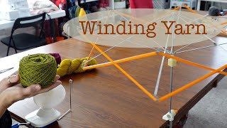 Satisfying Yarn Winding Video  Fiber Arts [upl. by Anoid]