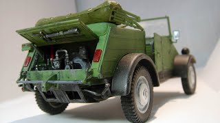 Hasegawa 124 1940 Kubelwagen Type 82 Scale Model Car [upl. by Attenyt]