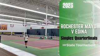 Rising Star 9th Grader Rochester Mayo Takes on Edina  2023 State Individuals Singles Quarterfinals [upl. by Roger179]