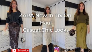 ZARA New In Try On Haul Dec 2023 Midi Satin skirts 🤩 [upl. by Anemolihp220]