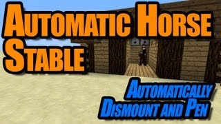 Minecraft  Automatic Horse Stable System [upl. by Eibo]