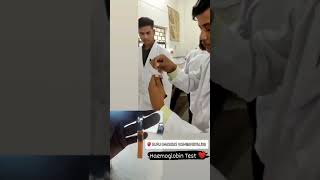 Haemoglobin test bpharmacy ggv gurughasidasuniversity pharmacist pharmacy [upl. by Aiuqes977]