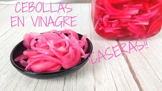 Como hacer Cebollas en Vinagre  Receta fácil [upl. by Anawak646]