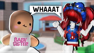 MM2 with my BABY SISTER part 2 Murder Mystery 2 [upl. by Mirak]