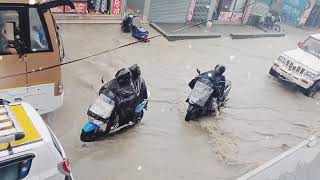 Flooding in ktm road side dengerou flood😋 [upl. by Sewoll]