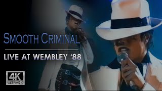 Michael Jackson SMOOTH CRIMINAL Live at Wembley 88  4K ULTRA HD [upl. by Rednirah]