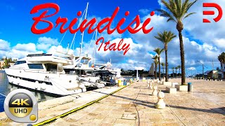 Brindisi  Italy  A Winter Walk Along The Waterfront Harbor  4K  UHD [upl. by Barry]