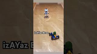 Roboter vs Luigi Kart roboter mariokart luigi fighting funny supermario shorts [upl. by Nojram]