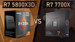 Ryzen 7 5800X3D vs Ryzen 7 7700X  Gaming Benchmarks [upl. by Brittani]