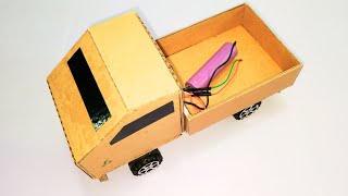 How to make small Truck with cardboard [upl. by Nilre]